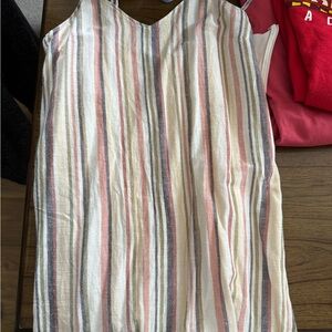 American Eagle Outfitters Cream Spaghetti Strap Sundress